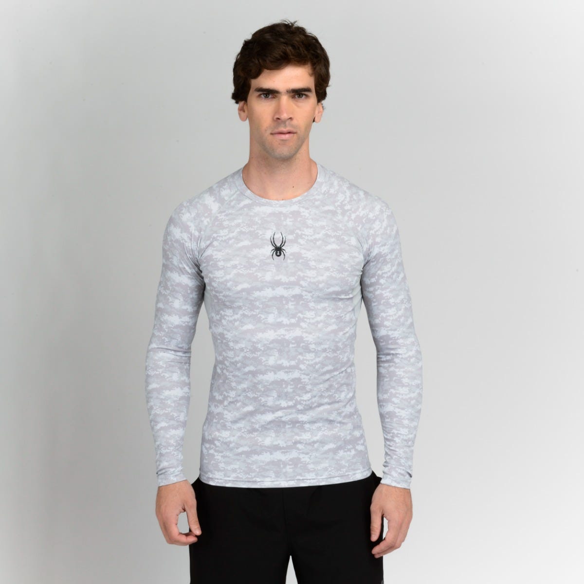 Polera Manga Larga Entrenamiento Hombre Spyder Compression Bicolor Tienda Oficial Spyder Chile